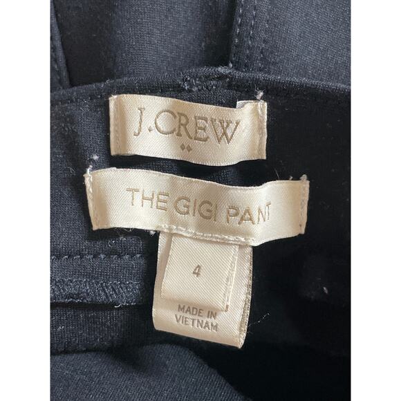 J.Crew Gigi Women's Black Mid Rise Elastic Waist Skinny Trousers Dress Pants 4 - Picture 5 of 6